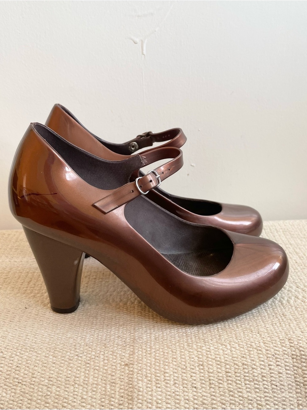 Melissa Shoes Mary Jane Womens Size 6 Brown Copper